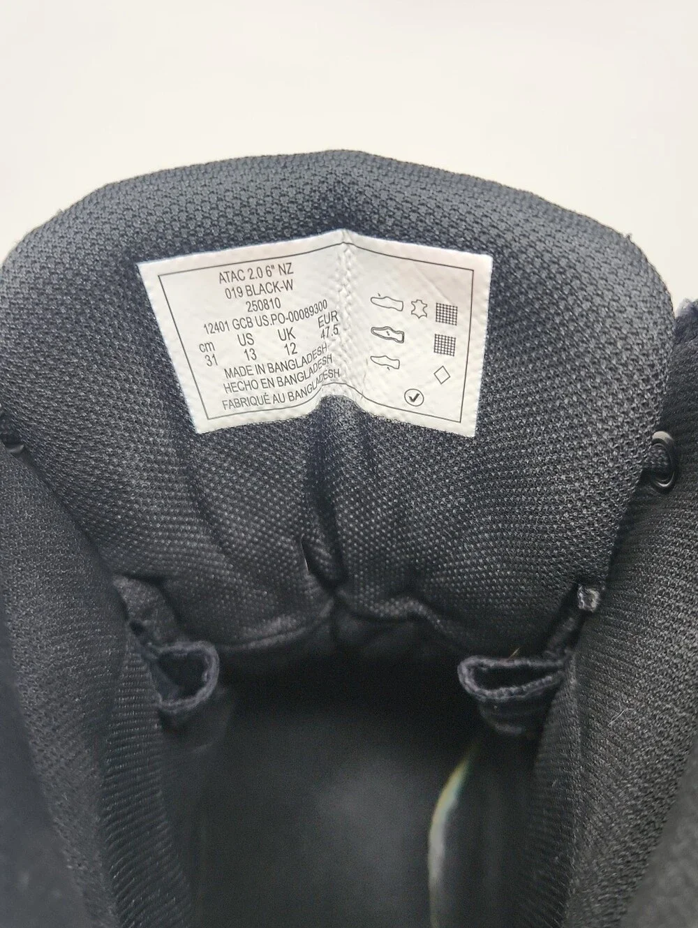 511 Tactical ATAC 2.0 6* NZ Boots Mens Size 13  Black Combat Duty Workwear